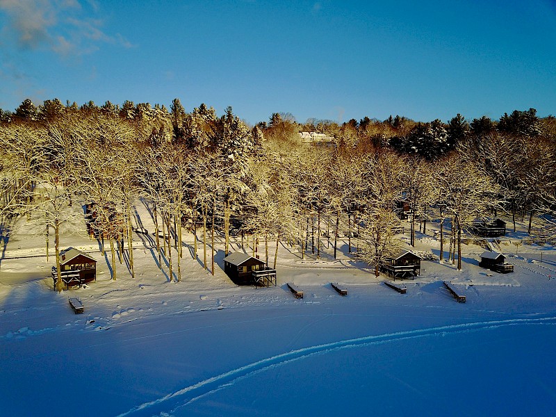 Drone footage in winter